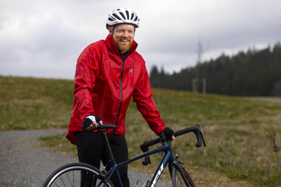 Ali Manson on a bike